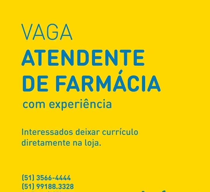 Atendente de farmácia - SL