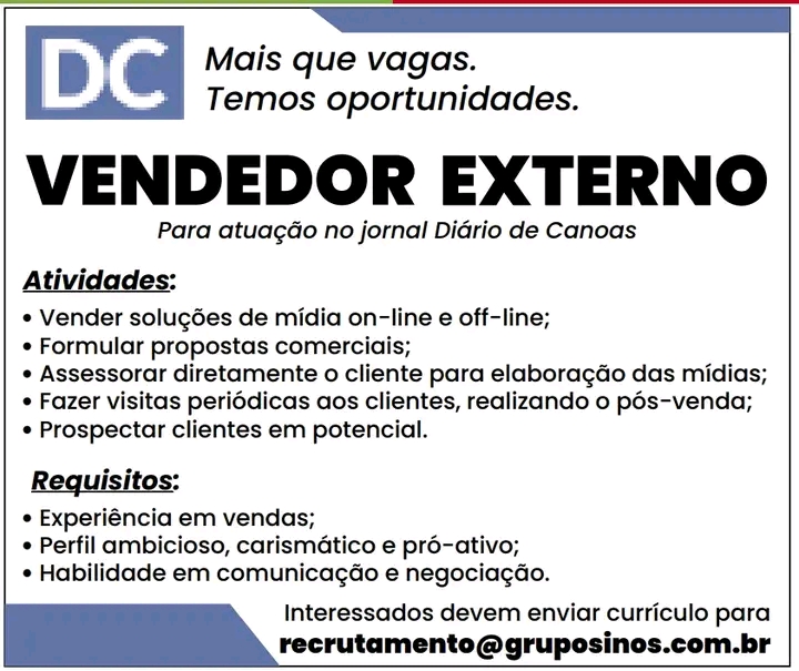 Vendedor externo - Canoas 