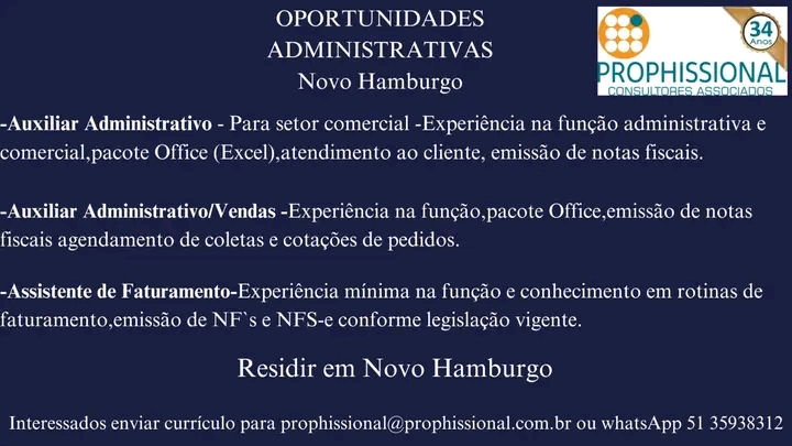 Oportunidades administrativas - NH