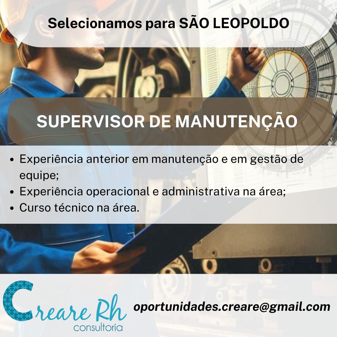 Supervisor de manutenção - SL