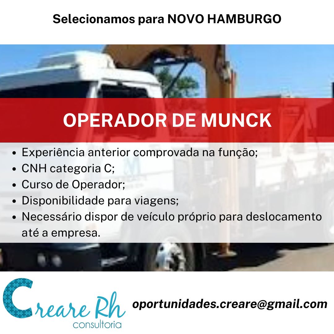 Operador de munck - NH