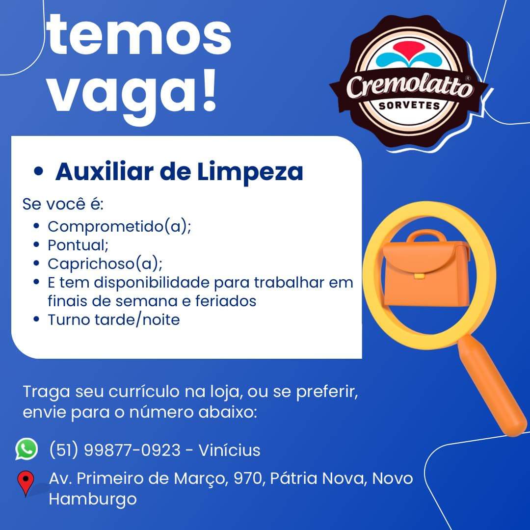 Auxiliar de limpeza - NH