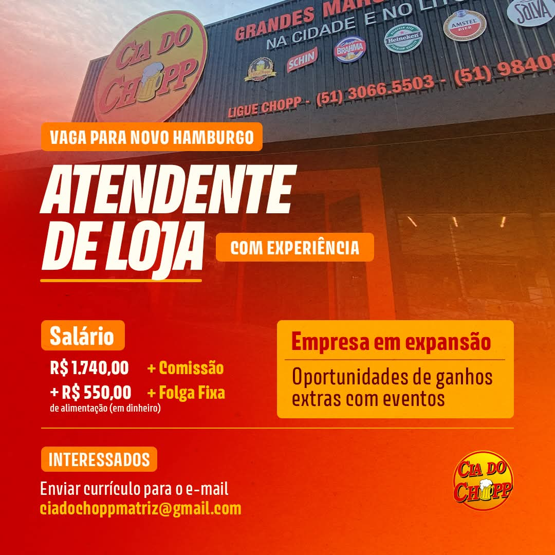 Atendente de loja - NH