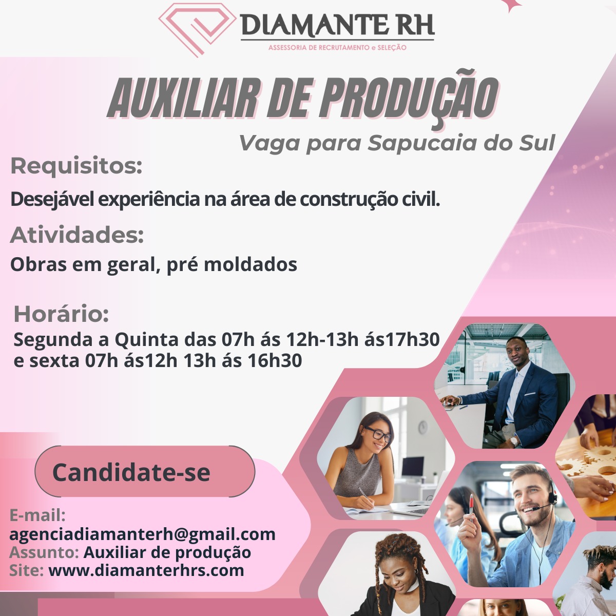 Auxiliar de Produção - Sapucaia 