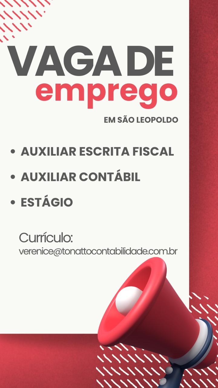 Auxiliar de escrita fiscal / auxiliar contábil / estágio - SL