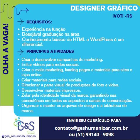 Designer Gráfico - Ivoti