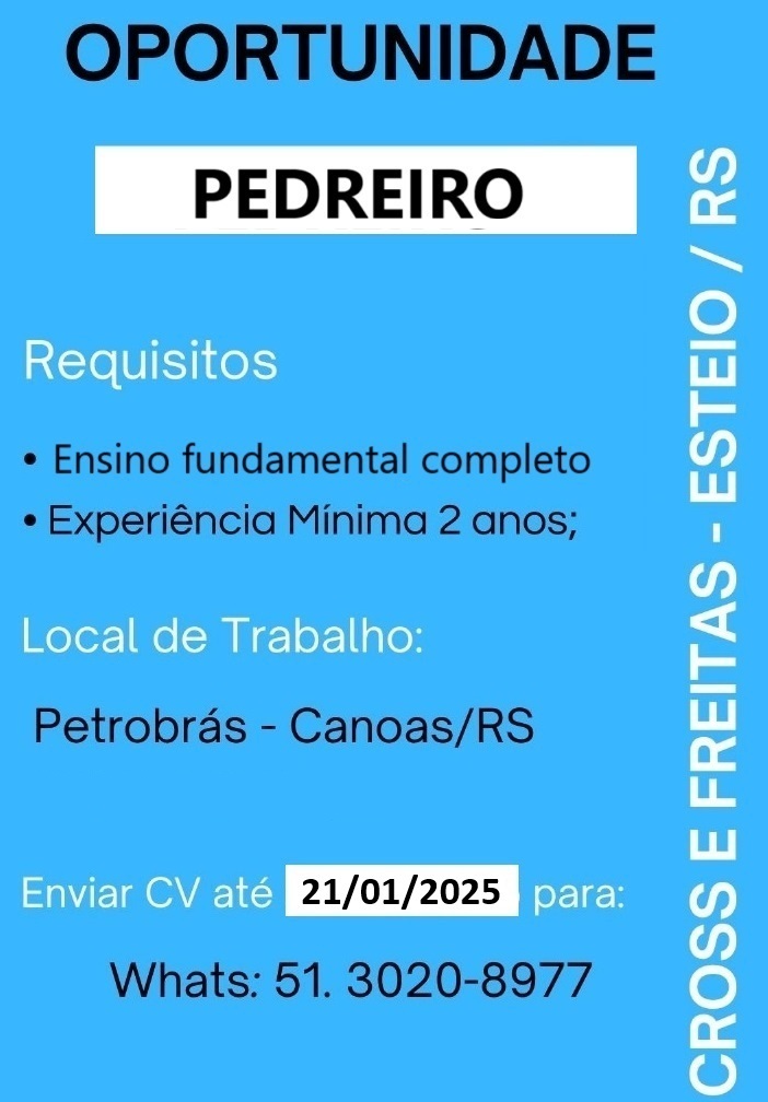 Pedreiro - Canoas 