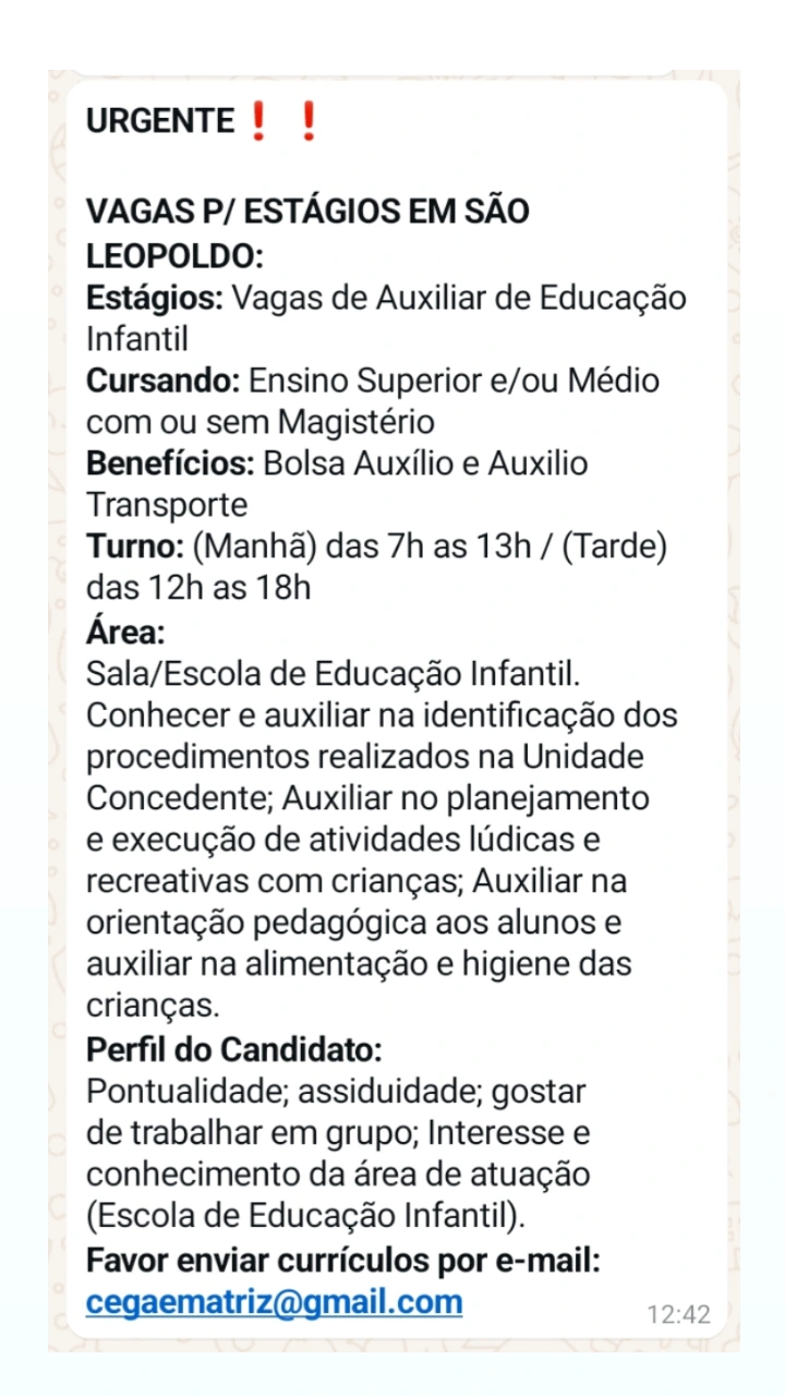 Auxiliar de Educação Infantil - SL