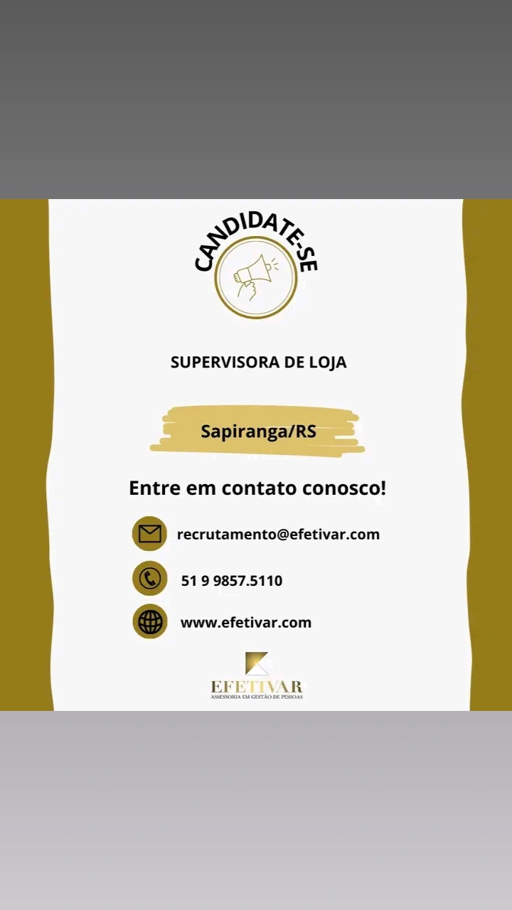 Supervisora de loja 